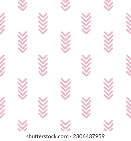 Seamless pattern with pink arrows