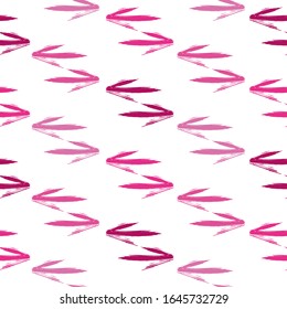 Seamless pattern with pink arrows pointing in different directions. For fabric covers, paper.