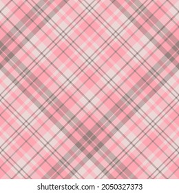 Seamless pattern in pink and beige colors for plaid, fabric, textile, clothes, tablecloth and other things. Vector image. 2