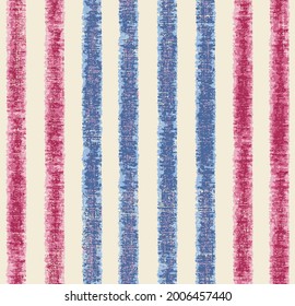 Nahtloses Muster mit rosa und blauen Streifen. Alle Elemente der Komposition, die sich auf separaten Ebenen befinden und leicht editierbar sein können, Nahtlose abstrakte Muster mit dem Bild der Längsstreifen.