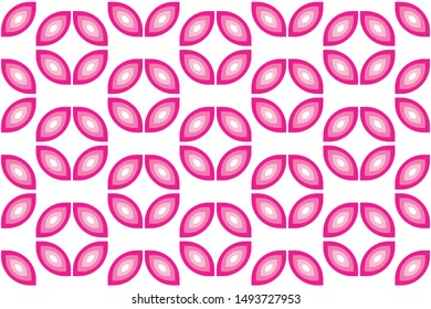 seamless pattern with pink color isolated on white background. Hexagonal repeatable pattern. Ready to print, easy to edit, suitable for wallpaper, background, clothes, gift wrapping, etc
