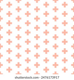Seamless pattern with pink cross