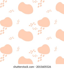 Seamless pattern with pink different shapes. Fabric, textile for kids. Vector illustration 8 eps.