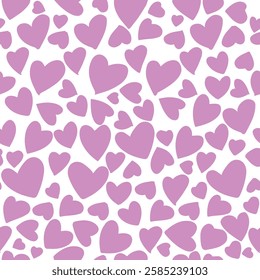 seamless pattern pink doodle hearts fabric design