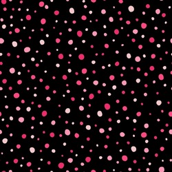 Seamless Pattern With Pink Dots With Black Background.