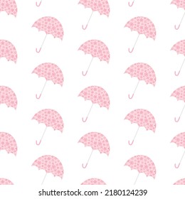 Ilustración vectorial de paraguas floral rosa sin patrón