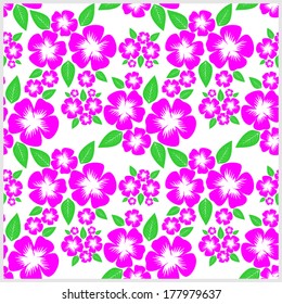 Seamless Pattern with pink Flowers. 