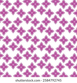 seamless pattern with pink flowers