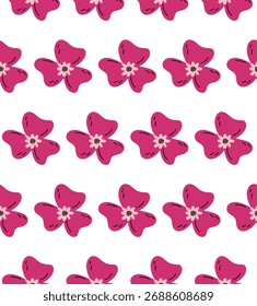 seamless pattern with pink flowers