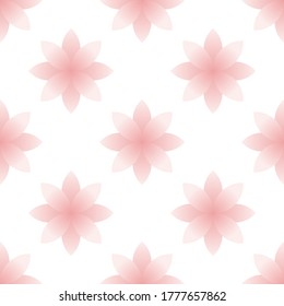 seamless pattern of pink flowers on a white background