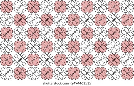 patrón sin costuras con flores rosas, patrón sin costuras con flores blancas y rosas estilo de repetición de tablero de ajedrez, diseño de Imagen completa para la impresión de tela, tablero de ajedrez