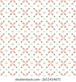 seamless pattern with pink geometric flowers. Playful gentle background with pastel flowers for textiles, wallpapers, nursery, shirts, kitchen cloth, linen
