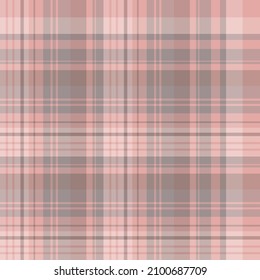 Seamless pattern in pink and gray colors for plaid, fabric, textile, clothes, tablecloth and other things. Vector image.
