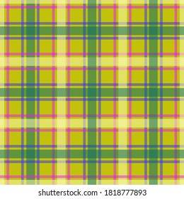 Seamless pattern with pink, green and blue cells. Vector. Use for packaging, bags, napkins, fabric, web design, backgrounds.
