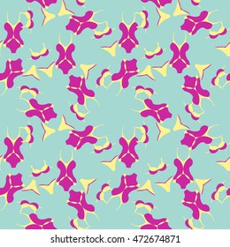 seamless pattern with pink grid swimsuits vector illustration