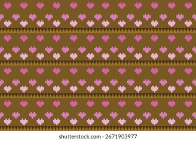 Patrón sin fisuras con corazón rosa