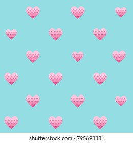 seamless pattern with pink hearts