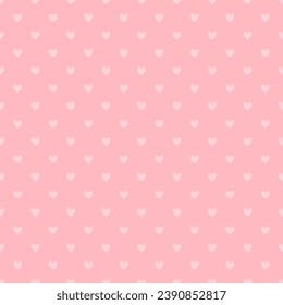 Seamless pattern with pink hearts background
