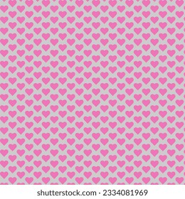 Seamless pattern pink hearts. Love Concept. Happy valentines day, women day holiday, dating invitation, wedding or marriage greeting card design. Vector romantic.