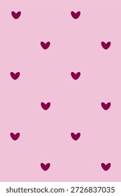 Patrón sin fisuras de corazones rosas sobre un fondo rosa claro. Conveniente para la tela, el Fondo de pantalla, y el papel de embalaje