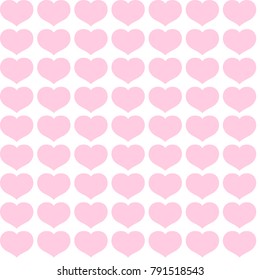 Seamless pattern from pink hearts on a white background Decorative ornament of hearts for design of templates greeting cards banners posters for Valentine's Day Romantic pattern for wallpaper Vector