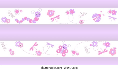 Seamless pattern pink for kids 
