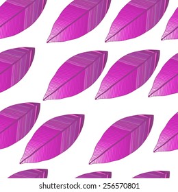 Seamless pattern with pink leaves. Can be used as background, pattern for textile, packing paper. Foliage