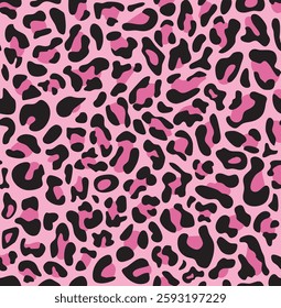 Seamless pattern of pink  leopard skin vector