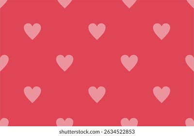 seamless pattern with pink love on red background. feminine design for product package or female fashion. 