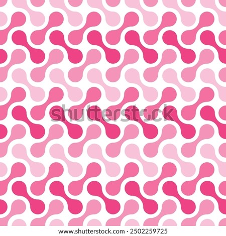 Seamless pattern with pink meta ball