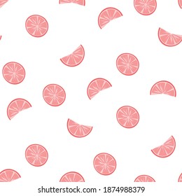 
seamless pattern pink orange on white background slices