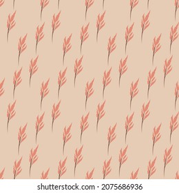 Leche de lana rosa sin patrón inconfundible sobre fondo amarillo, recubrimiento de papel pintado diseño textil