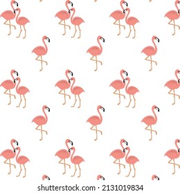 Patrón sin foco con pelícanos rosados. Ilustraciones de aves de verano. Embalaje para regalos, fotos, ropa. Vintage