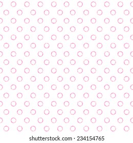 Seamless pattern with pink polygonal rounds. 