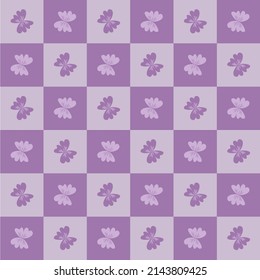 seamless pattern with pink and purple flowers. pastel purple flower pattern.