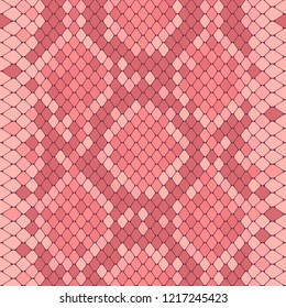 Seamless pattern with pink python print