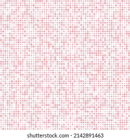 Seamless pattern with pink random size dots. Vector background.