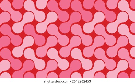 Seamless pattern with pink and red hearts, a vibrant design for love-themed backgrounds, wallpaper, or Valentine's Day decoration