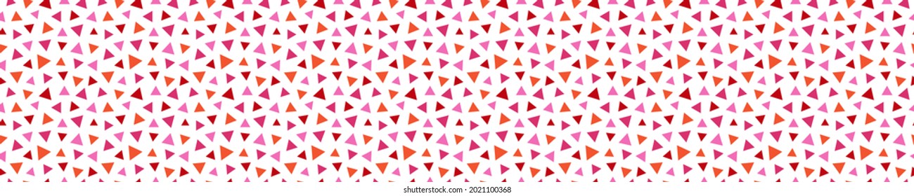 Seamless pattern with pink and red triangles