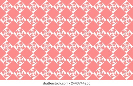 seamless pattern with pink red white triangle square on orange background for cloth pattern , floor tiles,wallpaper ,curtain,tiles pattern, home decorating design