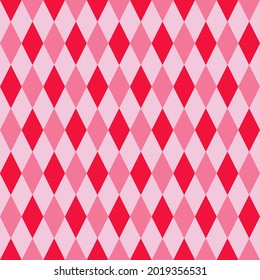 Seamless pattern with pink rhombuses