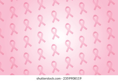 seamless pattern with pink ribbon background vector