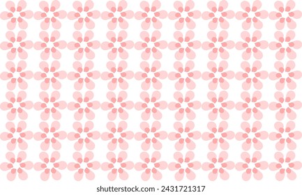 seamless pattern with pink sakura flowers repeat style, replete image design for fabric printing