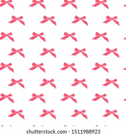 seamless pattern with pink or soft red bows