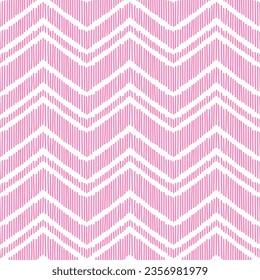 Seamless pattern with pink soft striped chevron