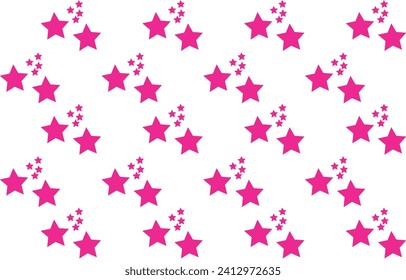 seamless pattern with pink stars Vector background pink  and white Cartoon Pattern art ornament print. Design for carpet, cover. wallpaper, wrapping, fabric, clothing