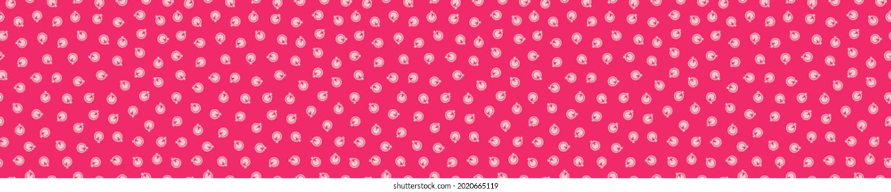 Seamless pattern with pink stopwatch icons