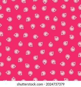 Seamless pattern with pink stopwatch icons
