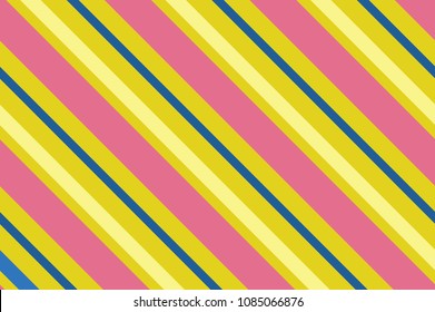 Seamless pattern. Pink Stripes on yellow background. Striped diagonal pattern For printing on fabric, paper, wrapping, scrapbooking, websites, banners Background with slanted lines Vector illustration