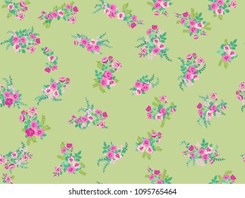 Seamless pattern of pink summer flowers. Floral seamless background for textile or book covers, manufacturing, wallpapers, print, gift wrap and scrapbooking.
